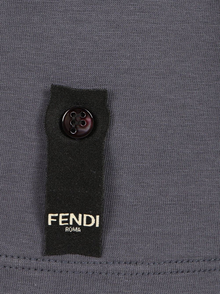 Fendi Cotton T-Shirt - Blu | 0af1f85554e43437f4b32d3dd6d9254984e4c097