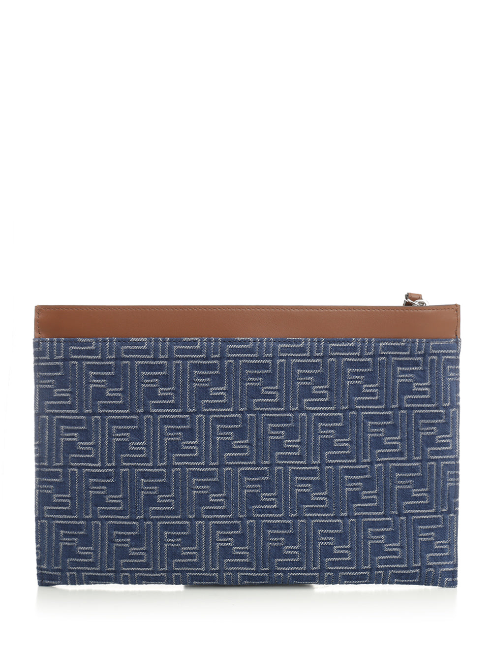 Fendi Medium Ff Flat Pouch Small leather goods - Blu | 6fba61ea37966fa396d3bfa2803f5743cf680358