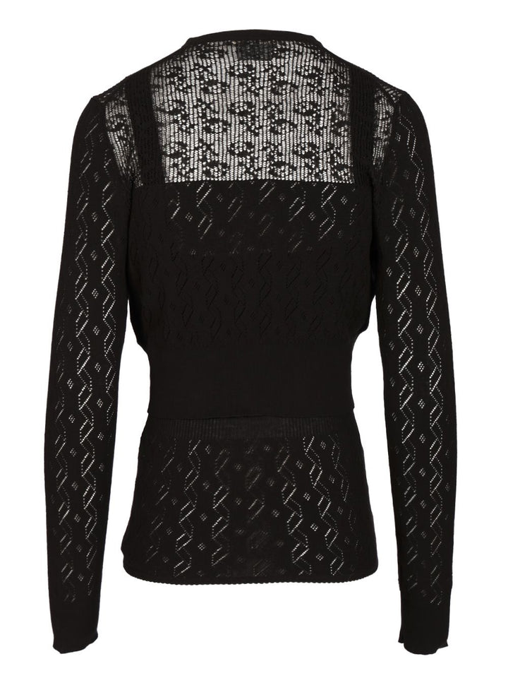 Chloe' Twin Set In Cotton Knit Knitwear - Nero | 9966077d76cf57809db4b825b809c321f4ea2d43