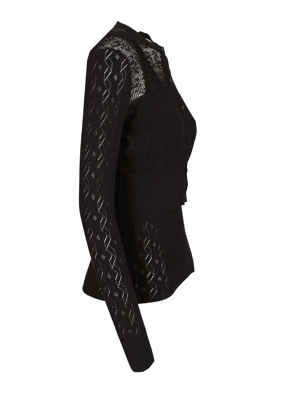 Chloe' Twin Set In Cotton Knit Knitwear - Nero | 20eb4a7d684c670db73c991453b04c9e9c9eb60e