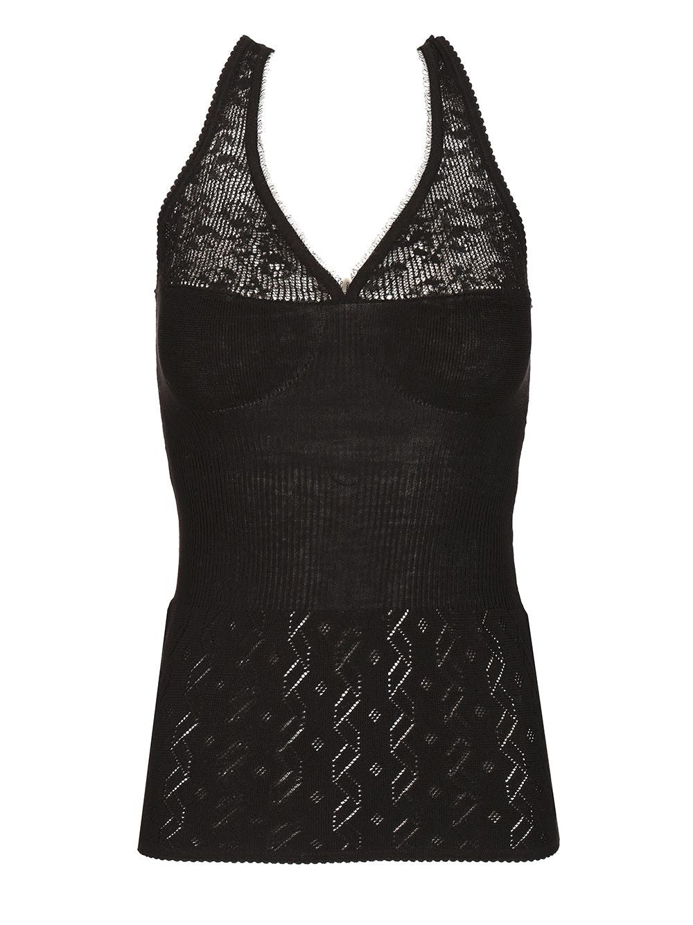 Chloe' Twin Set In Cotton Knit Knitwear - Nero | a7bd2e53d50042df902ed74d54abc2e293cd06ff