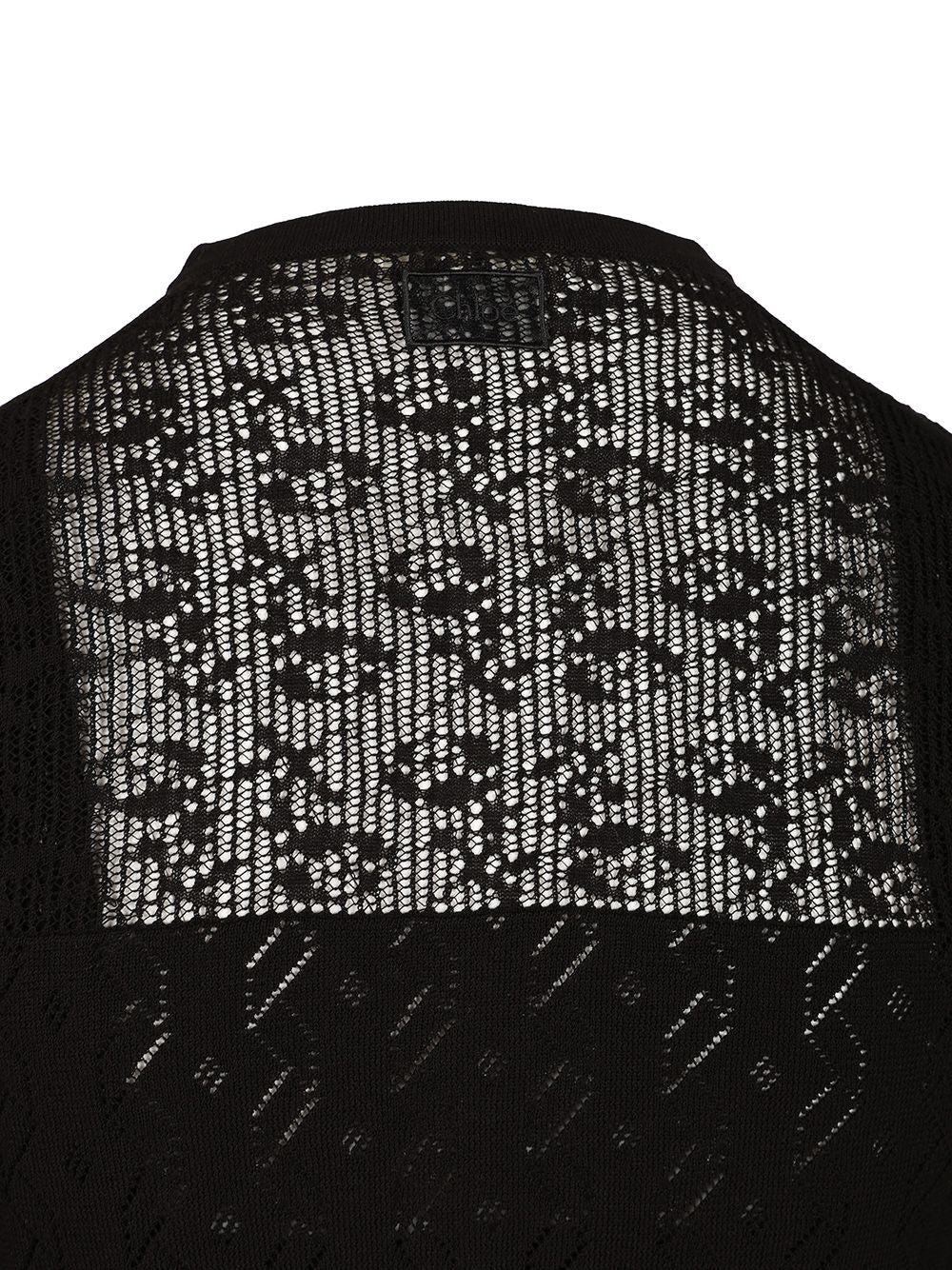 Chloe' Twin Set In Cotton Knit Knitwear - Nero | 277d1457a5f4e77f8157c0c127d999c1e6d5de13