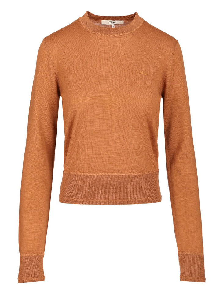 Chloe' Wool Sweater Knitwear - Marrone | 91e898d1ecab80e3875c5d48a4d66076dce833c1