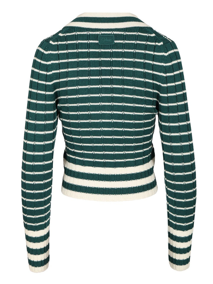Chloe' Fitted V-Neck Sweater Knitwear - Verde | 8a1a2e878c10a0d9399cc3871c1d1a58c2c55f8f