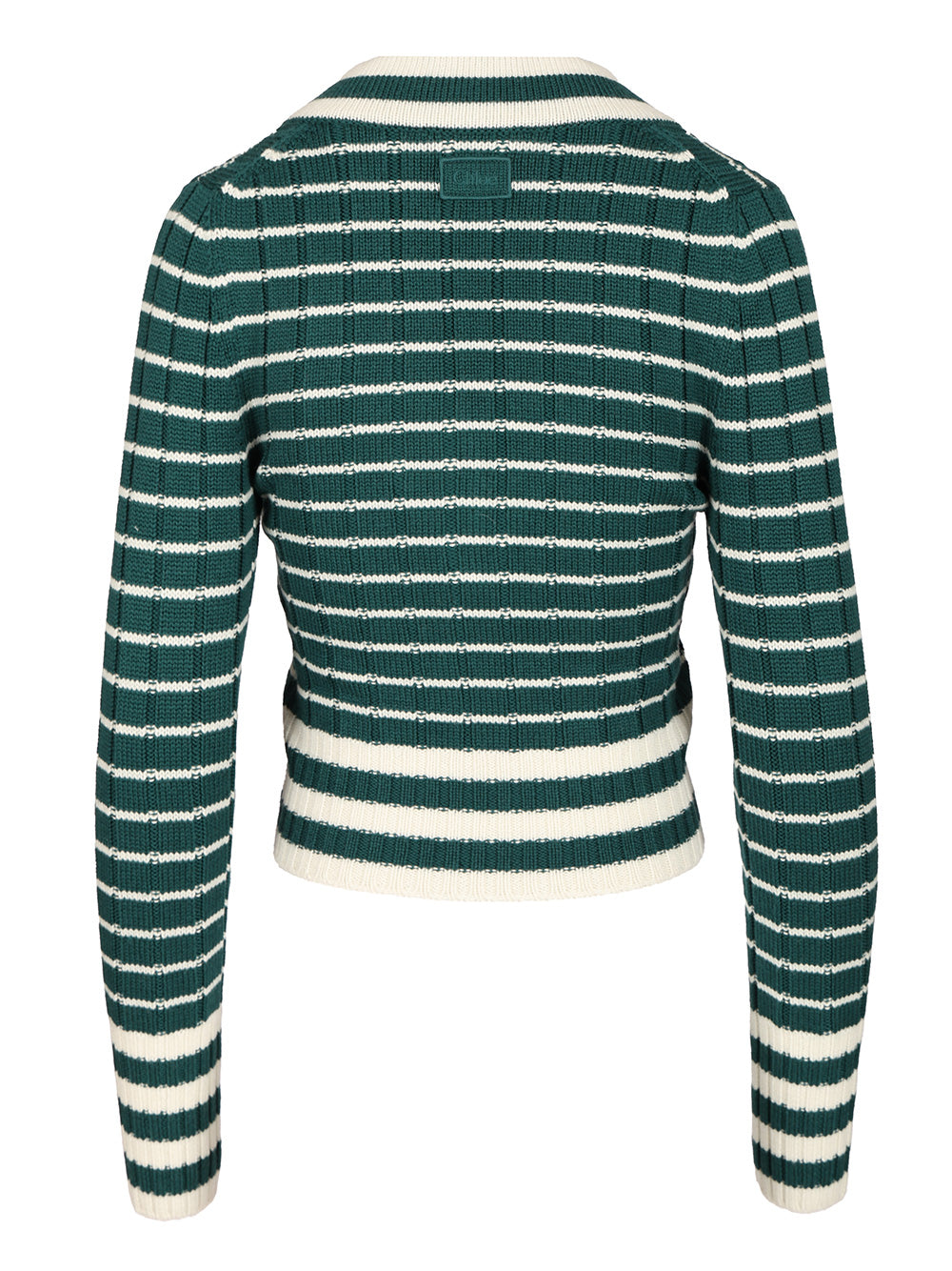 Chloe' Fitted V-Neck Sweater Knitwear - Verde | 937d95926ab0fb9ff0548153a8583e106c4a0144