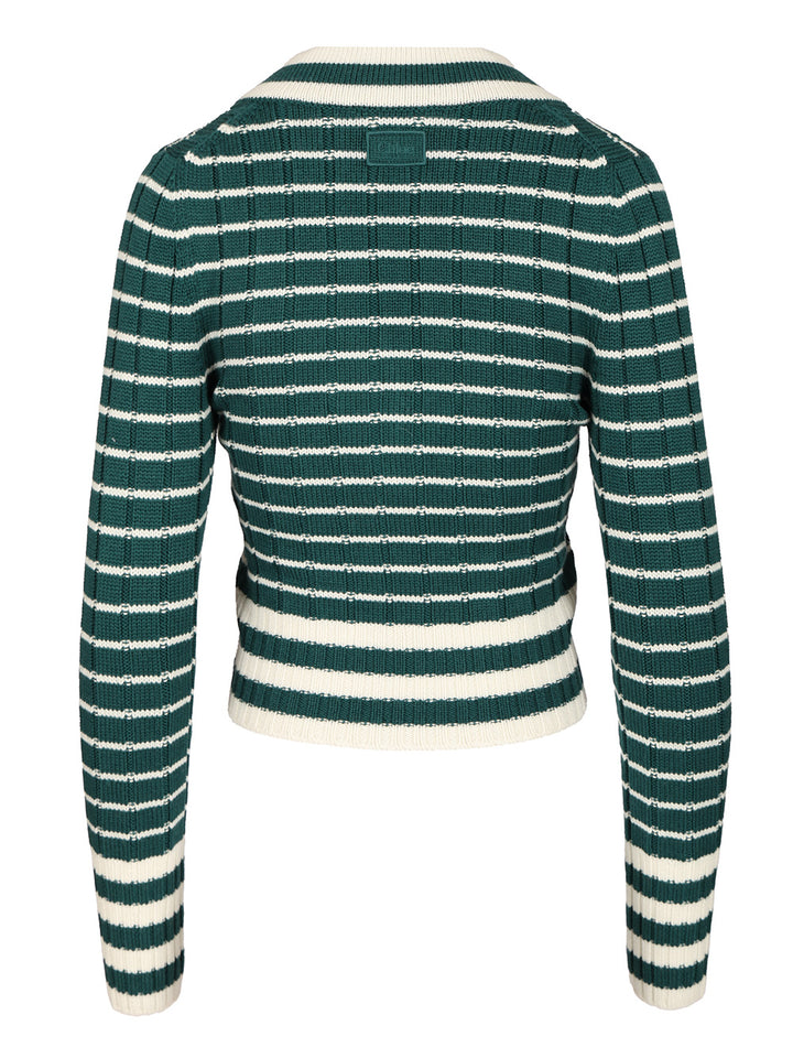 Chloe' Fitted V-Neck Sweater Knitwear - Verde | 937d95926ab0fb9ff0548153a8583e106c4a0144