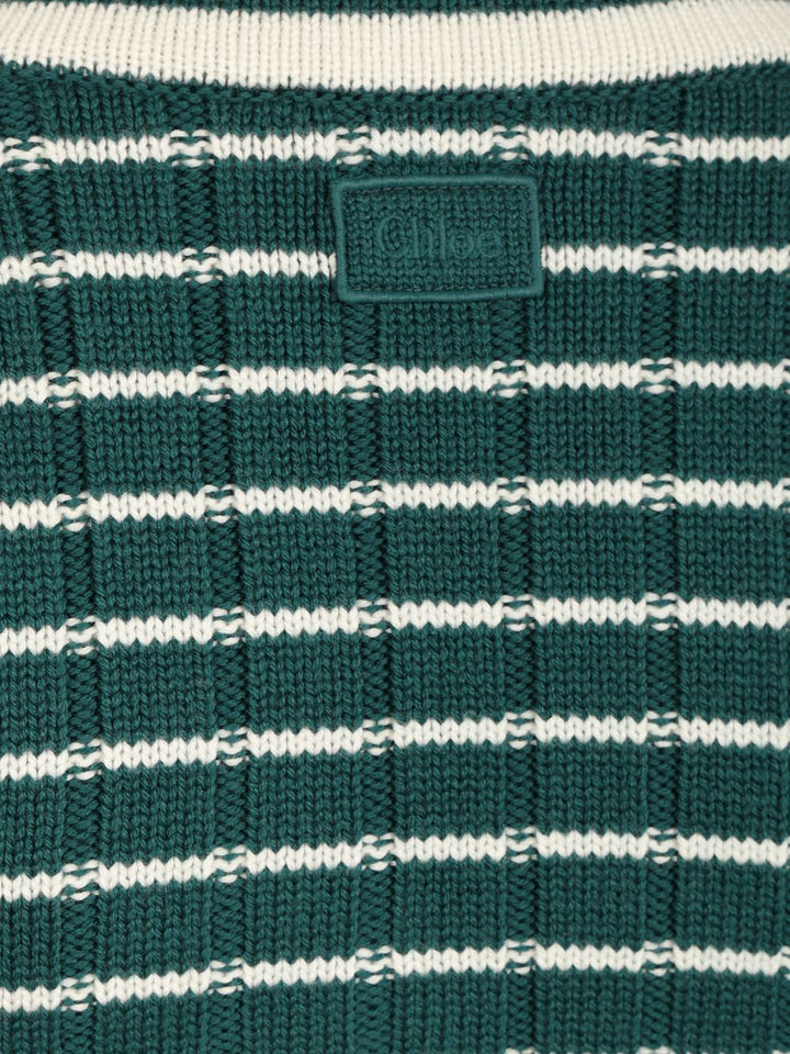 Chloe' Fitted V-Neck Sweater Knitwear - Verde | a471e73d0f44705d3ba2a5aef6524b375f76ca60
