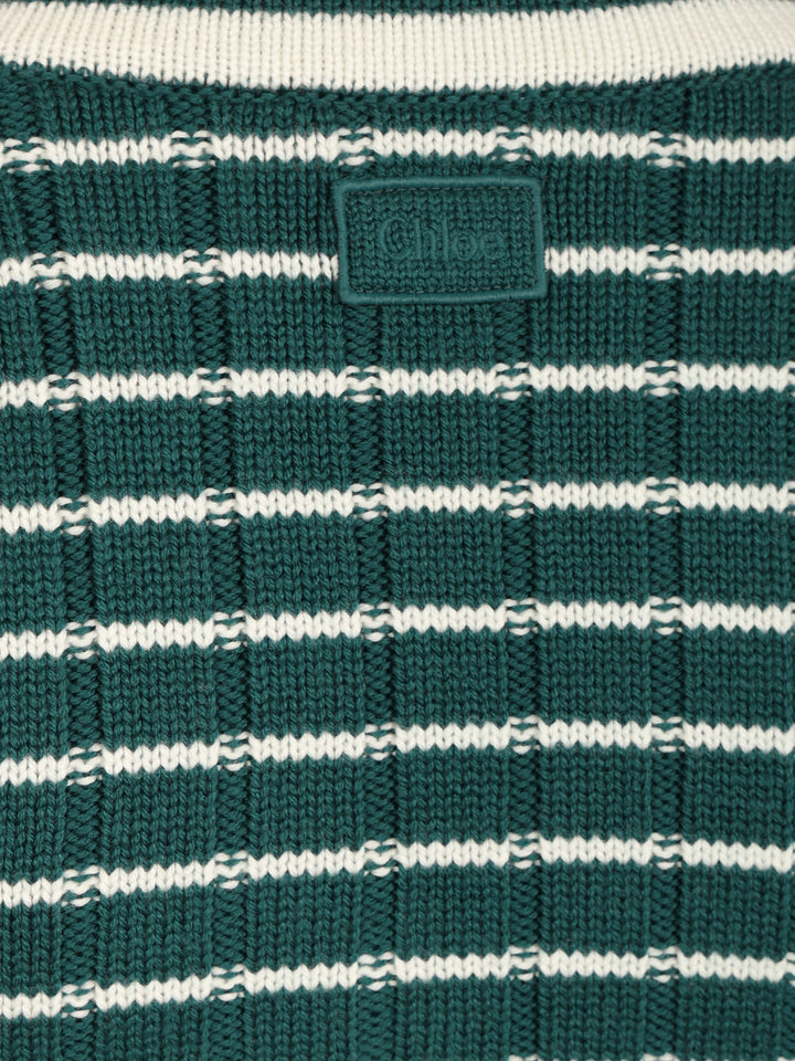 Chloe' Fitted V-Neck Sweater Knitwear - Verde | b820e4ae138aad2d4f89287c1ef2f12720b60ce4