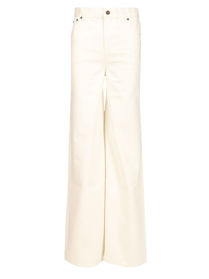 Chloe' Wide-Leg Jeans - Bianco | 35ddf92362f6eb4acd8546c946a0d31c2e52fde5