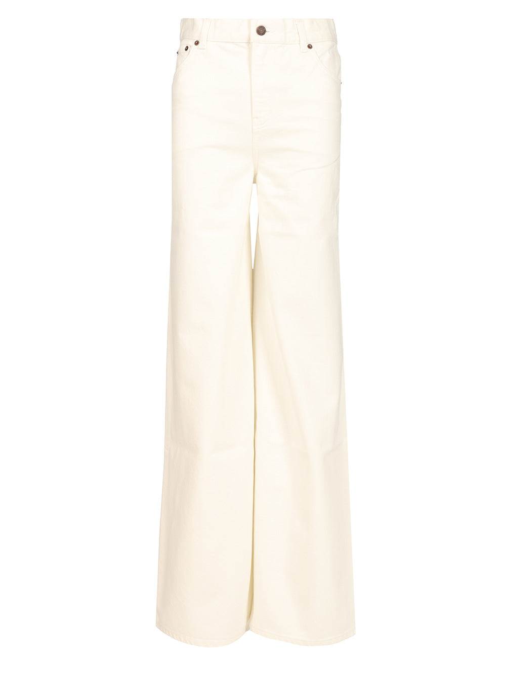 Chloe' Wide-Leg Jeans - Bianco | 3f6556eacf504128a17728713b7d67df02fa8bfa