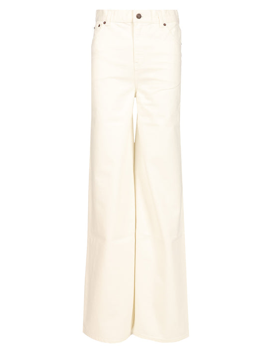 Wide-Leg Jeans Bianco