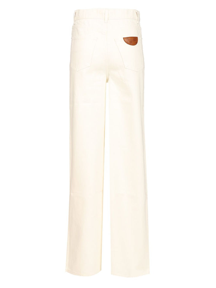 Chloe' Wide-Leg Jeans - Bianco | 537b988cddc200943971ae3e804db54bb26dd0b7
