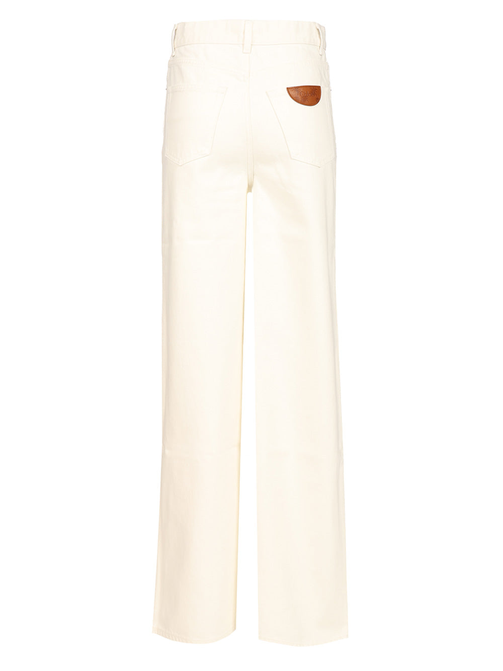 Chloe' Wide-Leg Jeans - Bianco | 89207c3dab26560a335f79610ccc86c0813e2b9c