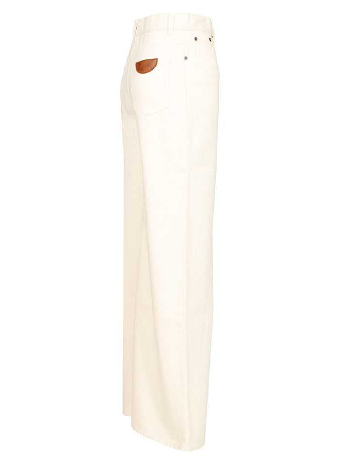 Chloe' Wide-Leg Jeans - Bianco | 1e2c6c6ed3e103efa6456ea8f2d23b224c425061