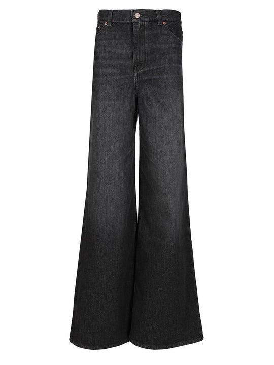 Wide Leg Jeans Nero