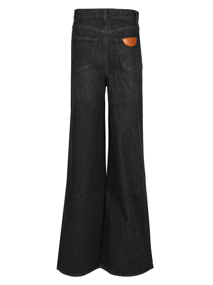 Chloe' Wide Leg Jeans - Nero | 83aa4b189e73a07e620a7fd4f63719a6308ad7f6