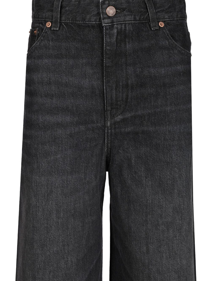 Chloe' Wide Leg Jeans - Nero | e7cf9a91f85671b9181445617fa7804542c22270