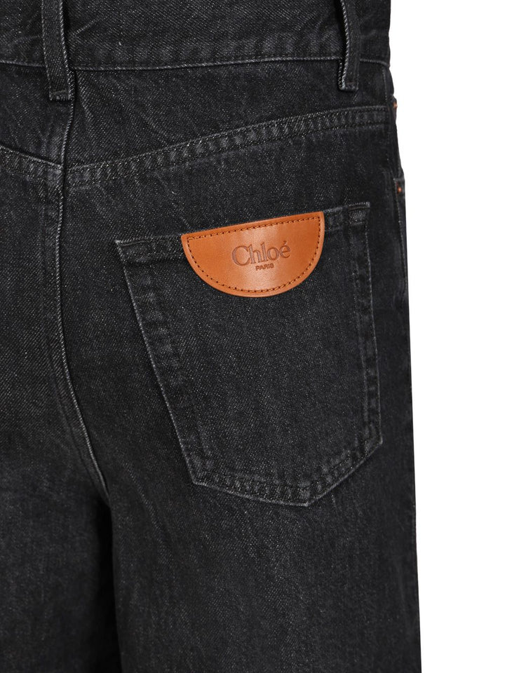 Chloe' Wide Leg Jeans - Nero | 1960777b42be66e0bceb448e9616136270018d2e
