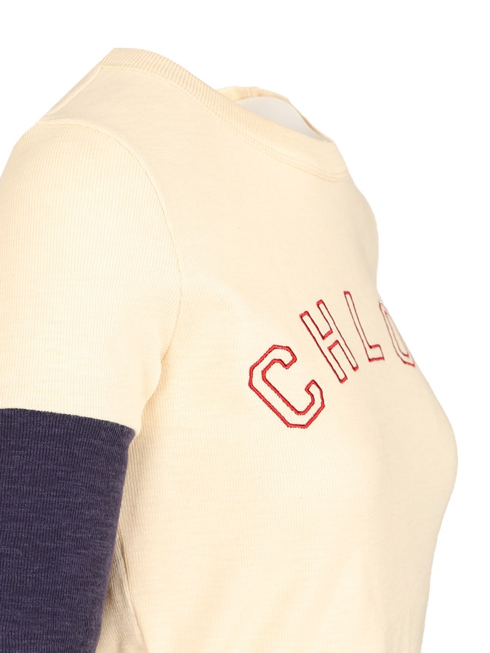 Chloe' Fitted Logo T-Shirt - Bianco | 1cabb2ac57b32883e11cb2dc52f8f4ca16467d49