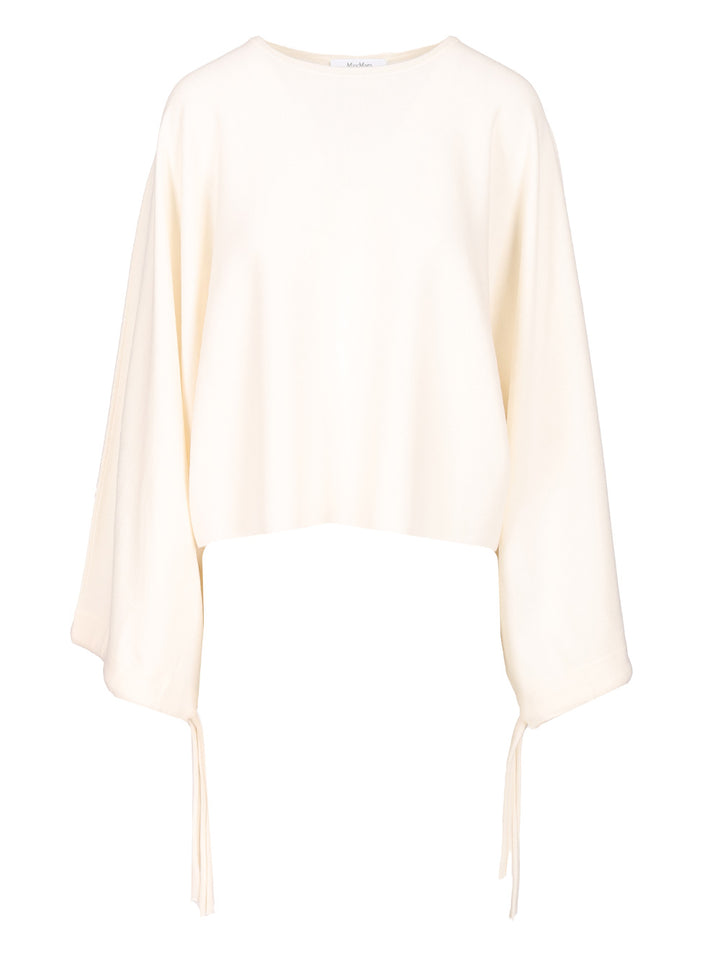 Max Mara Fine Wool Yarn Sweater Knitwear - Bianco | 1e01262d78d1f388fa6b7066348f047cb64cd3b0