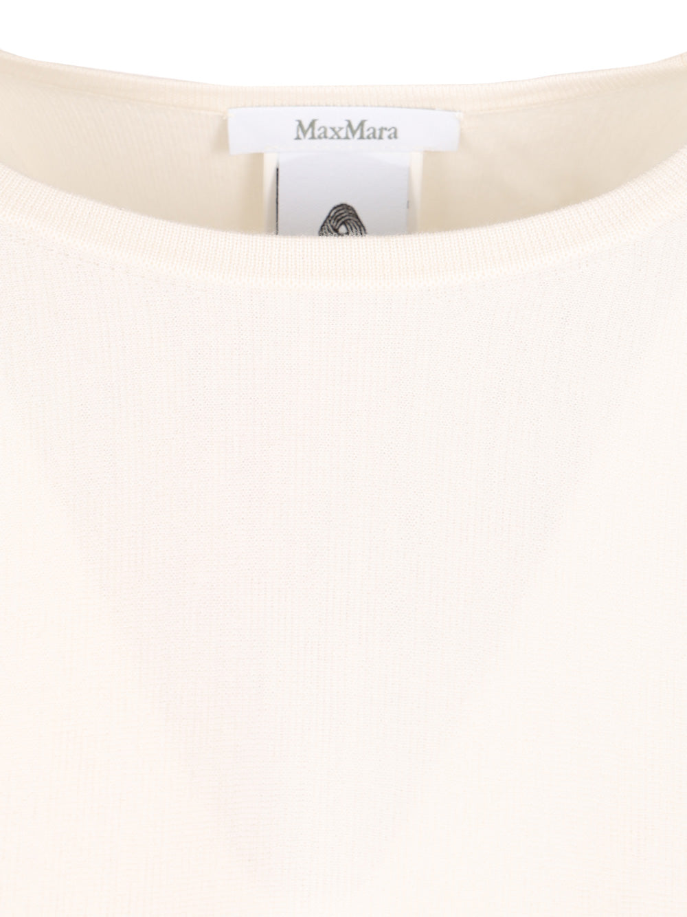 Max Mara Fine Wool Yarn Sweater Knitwear - Bianco | 7f4d05068e45b856f44f1fa0611f84a1c938d7be