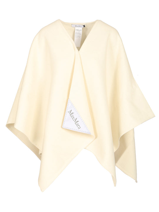 Asymmetrical Poncho Scarves And Foulards Bianco