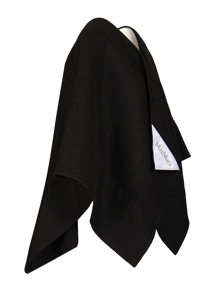 Max Mara Asymmetrical Poncho Scarves And Foulards - Nero | bd5904a2fbaa0c73607901715555ecc92b6fe309