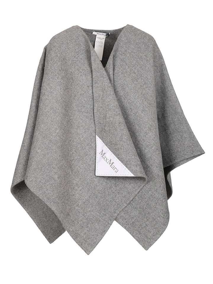 Max Mara Asymmetrical Poncho Scarves And Foulards - Grey | 16ad3522fdf155f87d188c18d2d96ade5d2fe136