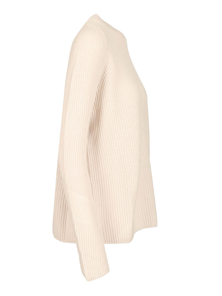 'S Max Mara Ribbed Wool Sweater Knitwear - Bianco | 7173c87868d12a50fef60824f5b2764dcc1b1e70