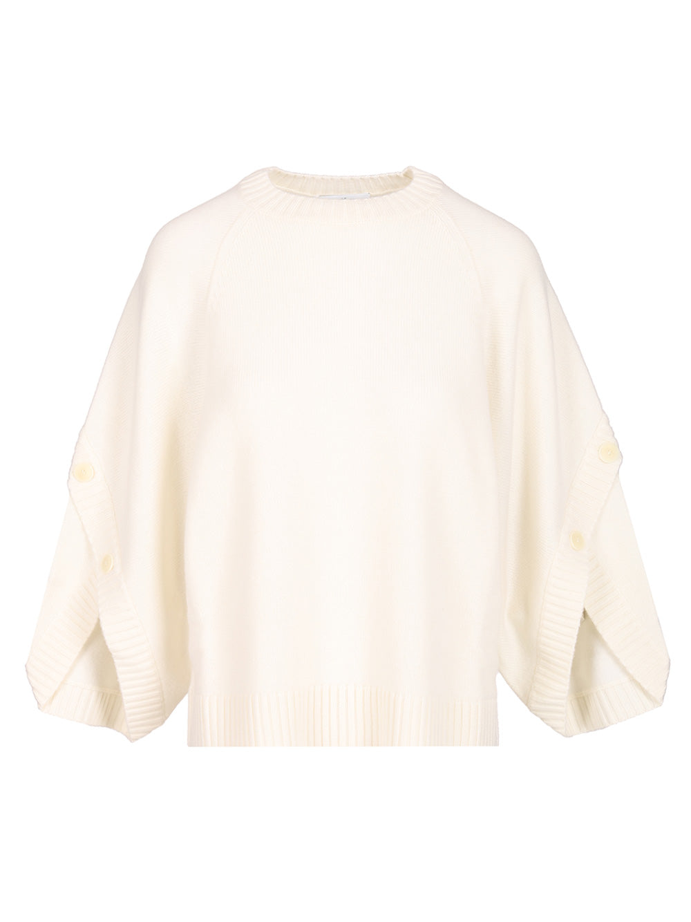 Max Mara Oversized Wool And Cashmere Sweater Knitwear - Bianco | ca4a7de0625543472d088fa6a54a3e06b5e86548
