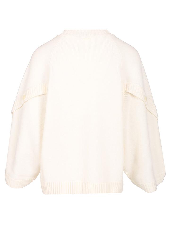 Max Mara Oversized Wool And Cashmere Sweater Knitwear - Bianco | 9a26860d058d755abd92a9c4d2a5de7c5eca2ace