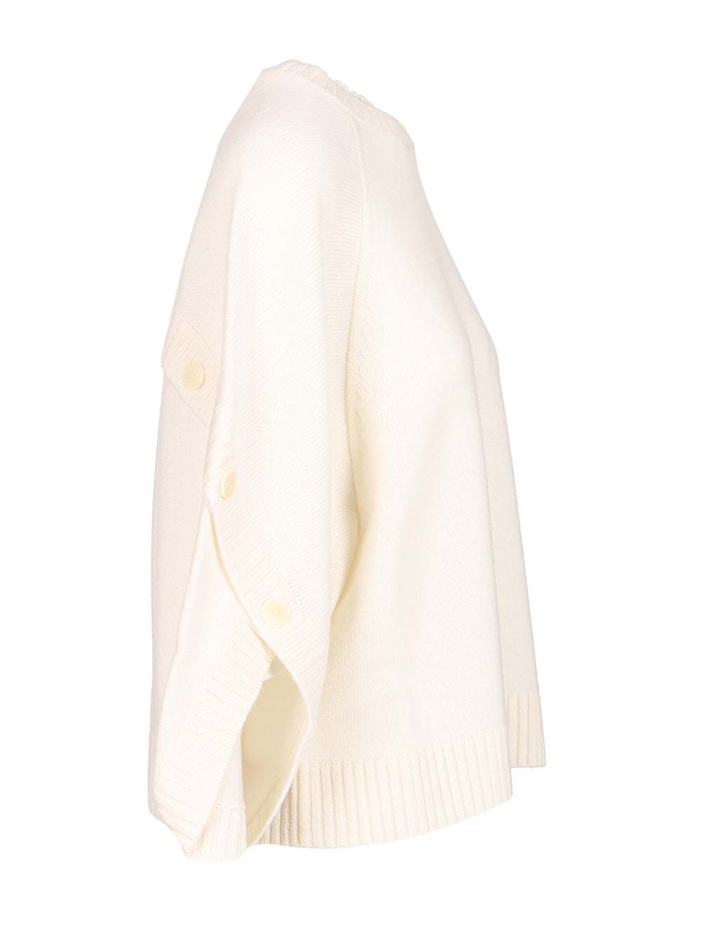 Max Mara Oversized Wool And Cashmere Sweater Knitwear - Bianco | 56b4ac71ef7f770a6a66aaf3b9ab88b4dfecb459