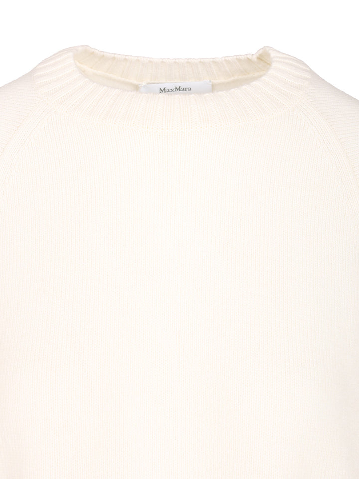 Max Mara Oversized Wool And Cashmere Sweater Knitwear - Bianco | 7eb0667668b03fbc22dc27d70033efdd62fc5162