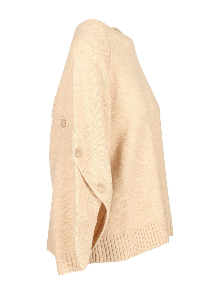 Max Mara Oversized Wool And Cashmere Sweater Knitwear - Beige | ab0dd83143f49cd0ca45d0db0fce7a374acfabe5