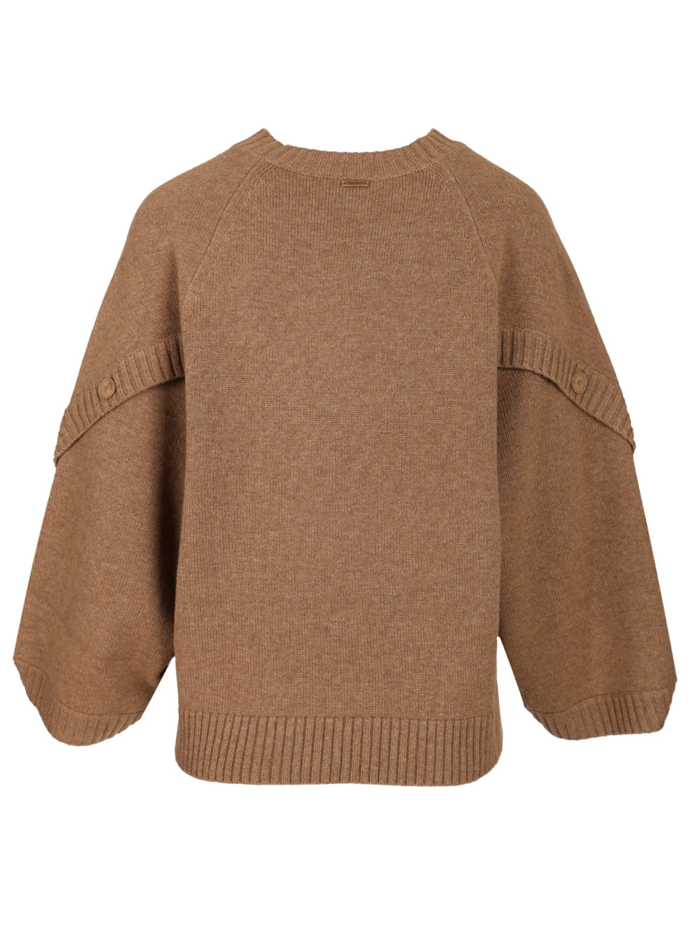 Max Mara Oversized Wool And Cashmere Sweater Knitwear - Marrone | 4969eeaf3de30f3cf713351160fd0d5c40476fb4