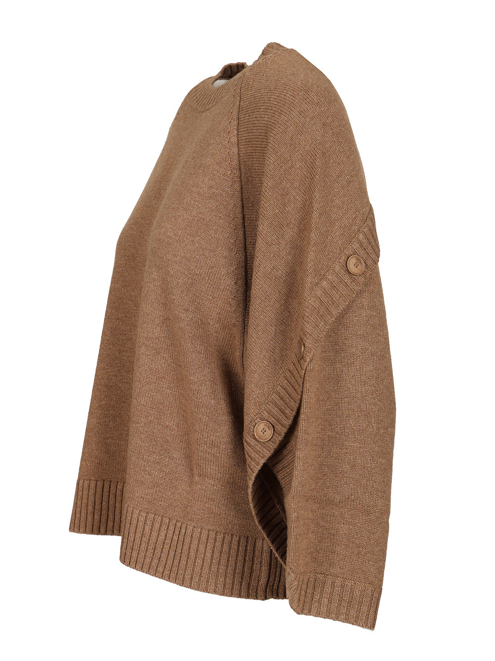 Max Mara Oversized Wool And Cashmere Sweater Knitwear - Marrone | 309b682d1d06e42f8c26ce4d9084091559f652cb