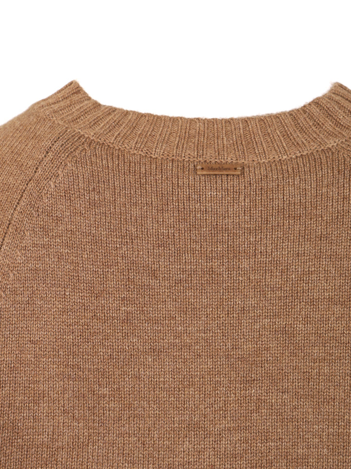 Max Mara Oversized Wool And Cashmere Sweater Knitwear - Marrone | dc838b41da360bc702787d2e0b3e0e57008f0ca7