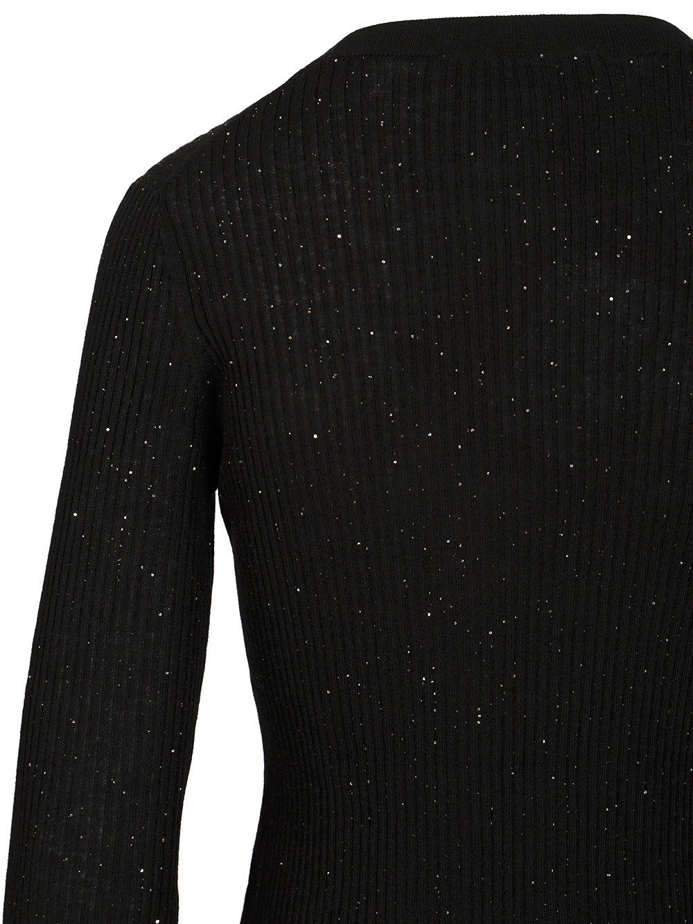 Max Mara Studio Wool And Silk Sequin Sweater Knitwear - Nero | 6d0ff9cd55f2514ad408866afe342568ac7a712d