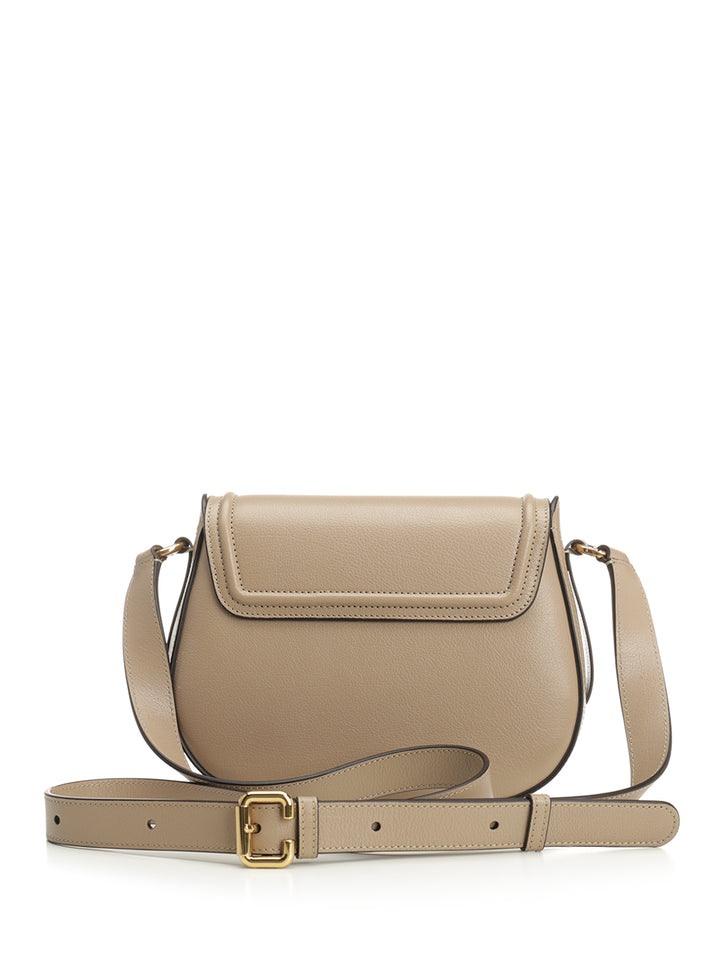 Chloe' Horse Medal Crossbody Bags - Beige | 8f95c6f9dbfa4c72897a79d7ff0c677d5193d4e5