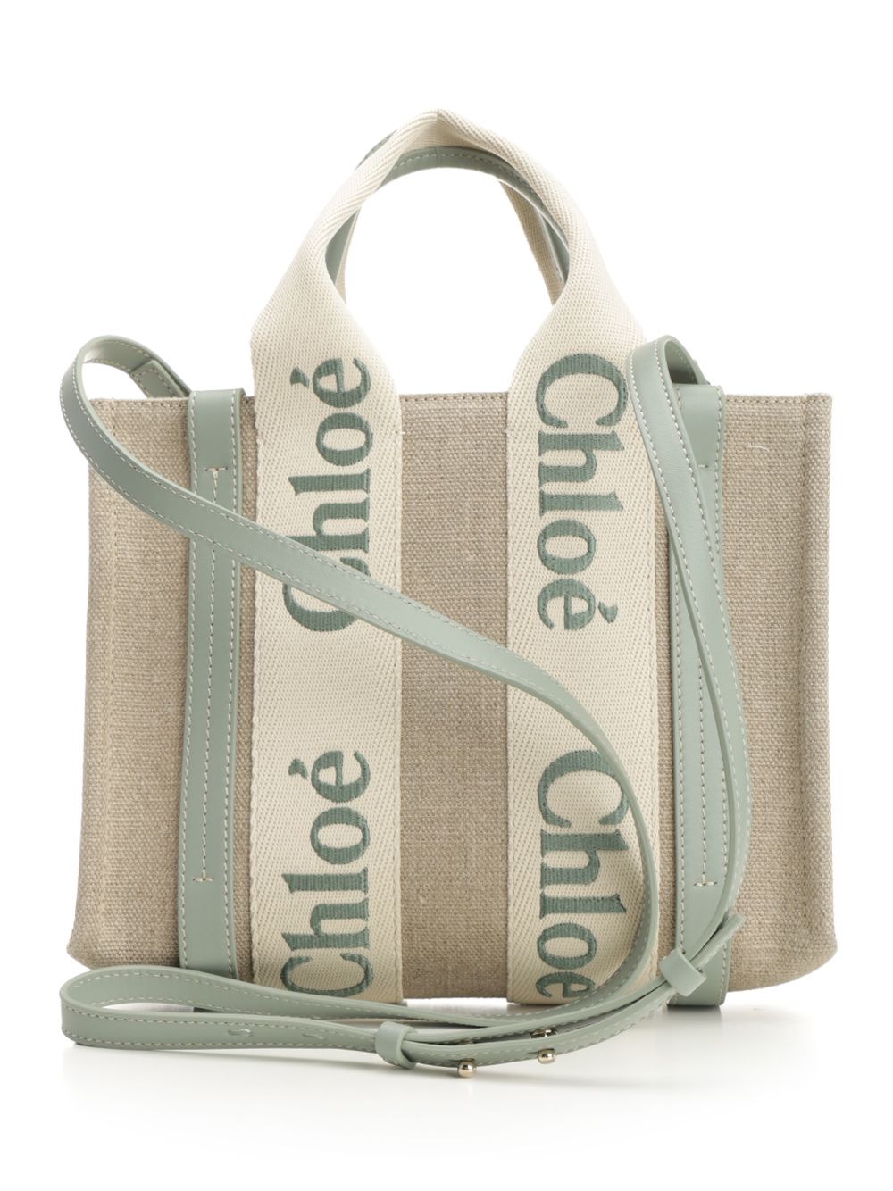 Chloe' The Small Woody Tote Bag Handbags - Beige | 6a472e261be1846850e28ff94561db8fbd021aae