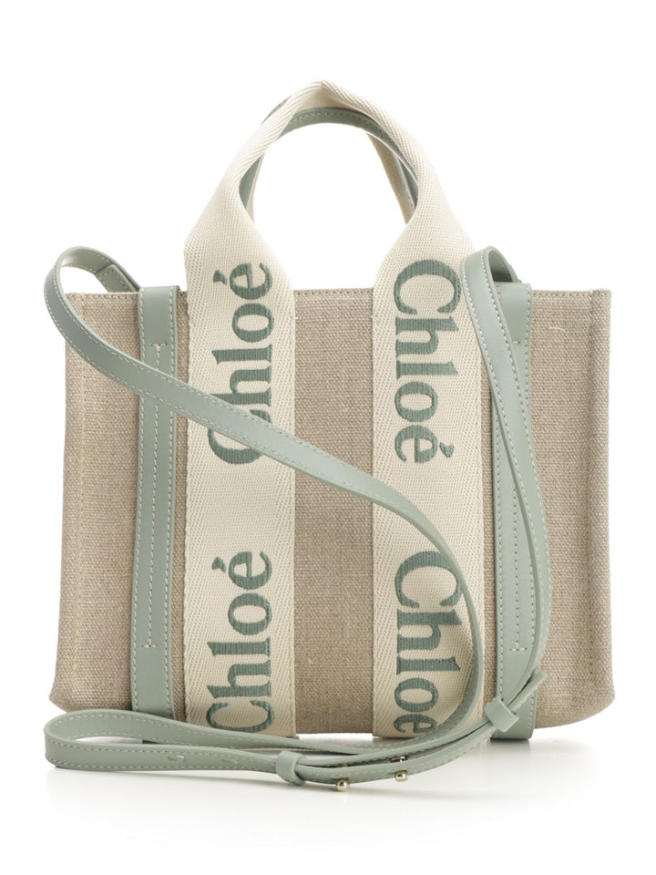 Chloe' The Small Woody Tote Bag Handbags - Beige | 6a472e261be1846850e28ff94561db8fbd021aae