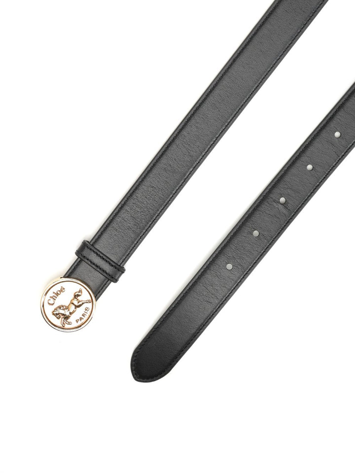 Chloe' Chloé Horse Medal Cinture - Nero | 95dc3c1e51fa2bfc2651a864131a09c81cc008e0