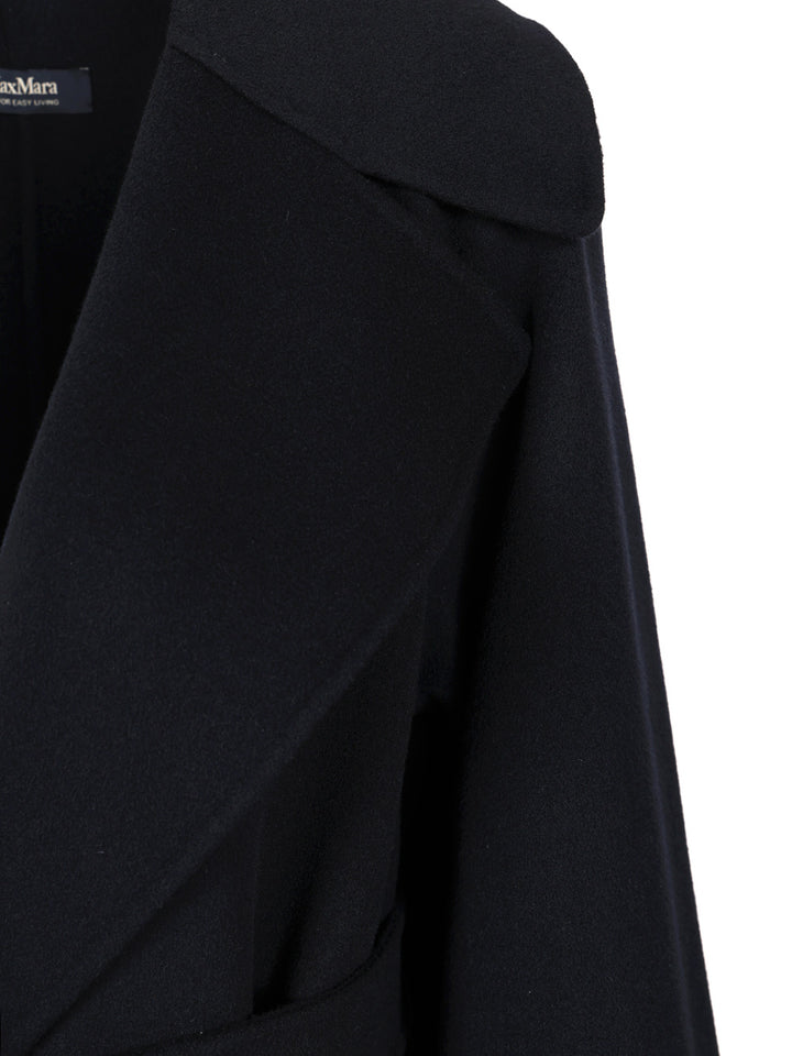 'S Max Mara Wool Dressing Gown Coat Coats - Blu | 2cbd46b965978023d5ba7954f7cb2970b7cc25d0