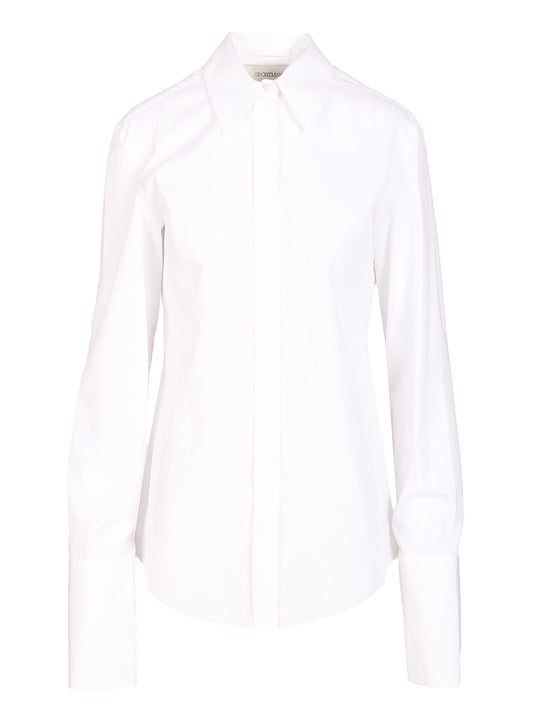 Poplin Shirt Shirts Bianco
