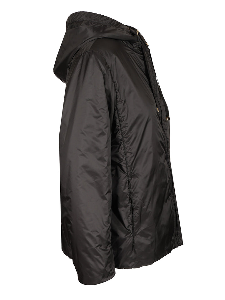 Max Mara The Cube Padded Jacket With Hood Coats - Nero | 01df320fc4390cffc3feda5fa3f0105c36886909