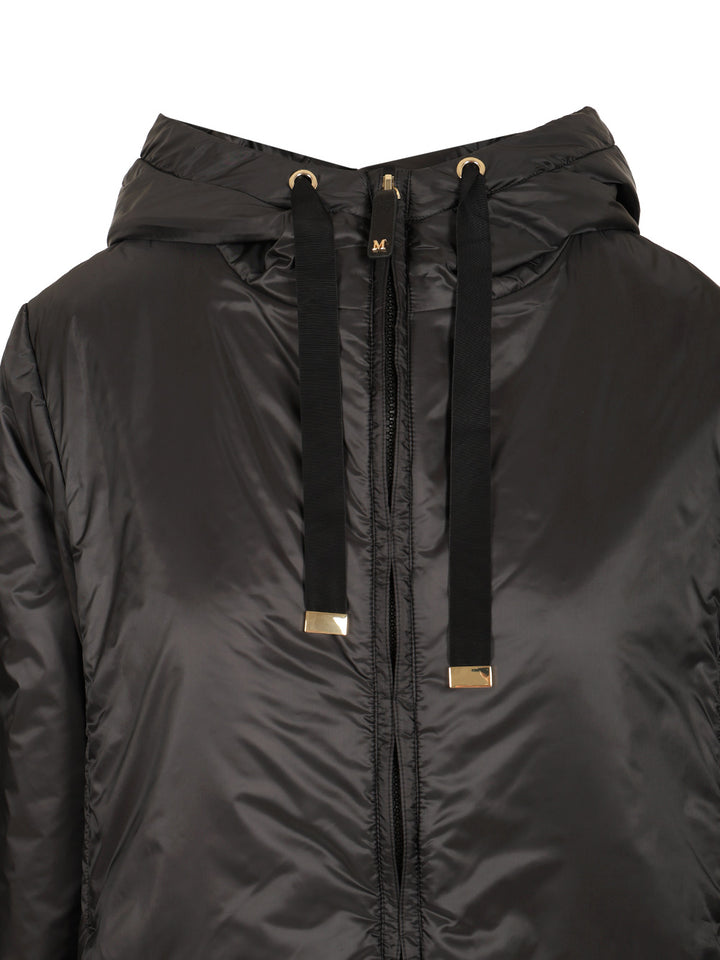 Max Mara The Cube Padded Jacket With Hood Coats - Nero | 9097ca45708b22126d8c55df815229362bcb3353