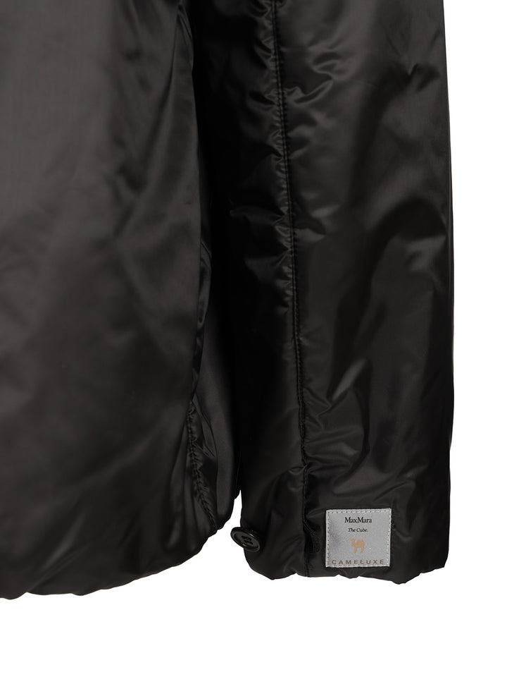 Max Mara The Cube Padded Jacket With Hood Coats - Nero | ed77e1b9db7b1c6f6723bebea3bd2eb5963514df