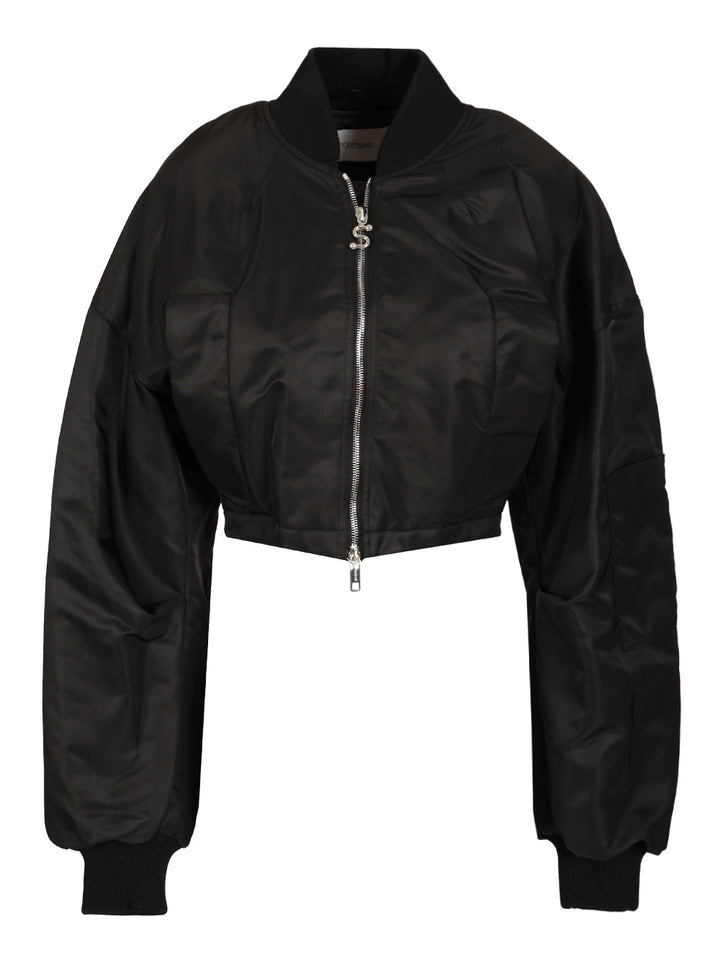 Sportmax Water-Repellent Twill Bomber Jacket Giacche - Nero | 0d5588210fa9983119a8387f0e4ae68c8d1a770d