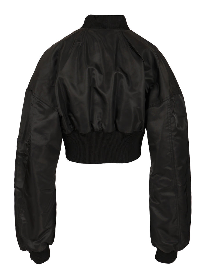 Sportmax Water-Repellent Twill Bomber Jacket Giacche - Nero | bdbff47508bb8baf078c0a353f497bc828f37405
