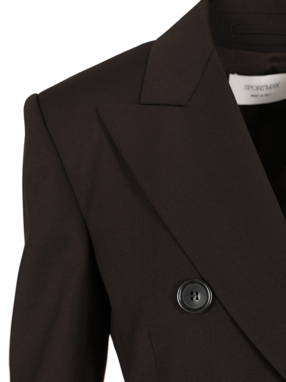 Sportmax Double-Breasted Tailored Blazer Giacche - Marrone | 50fa6e5b2e07fc471eb6d768109c69fca4627aef